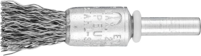 PFERD MOUNTED PENCIL CRIMP STEEL WIRE BRUSH 12X12MM 0.35
